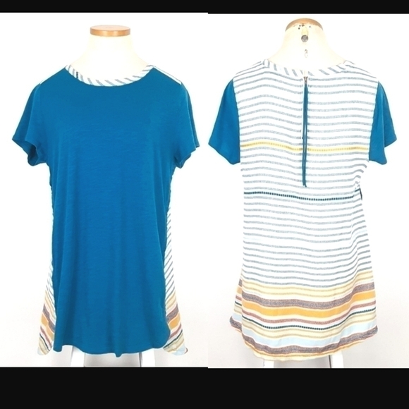 Soft Surroundings | Tunic Top in Stripe High Low - Picture 2 of 11